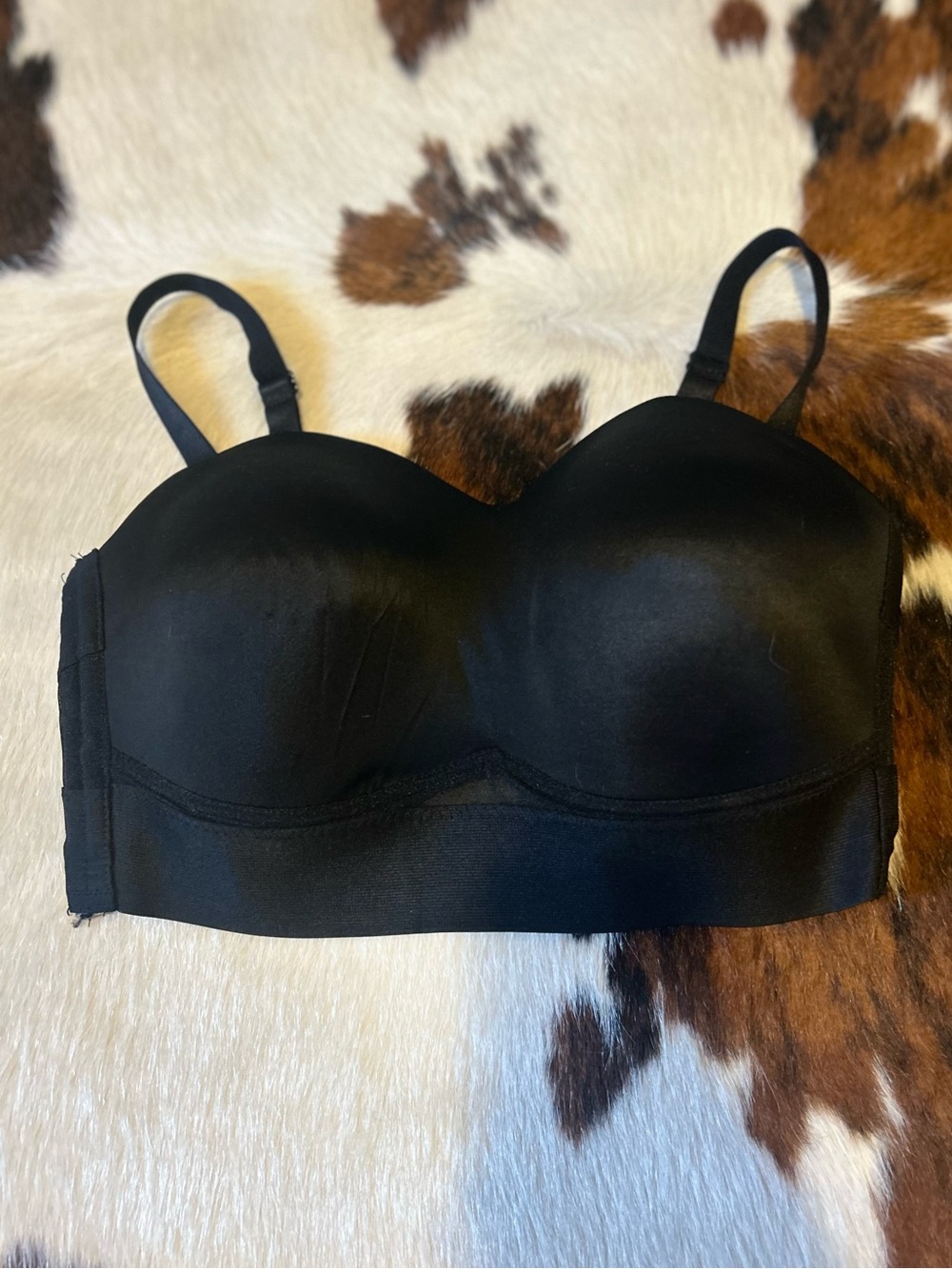 Rhonda Shear Black Longline Padded Bra